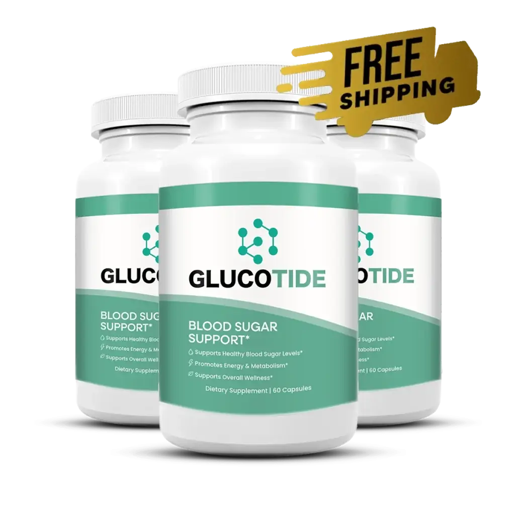 Three bottles of Glucotide, 90-day supply
