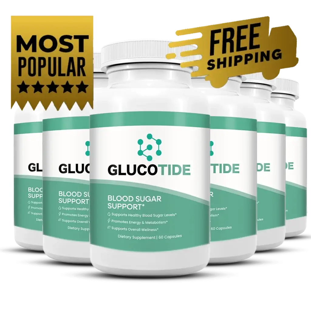 Six bottles of Glucotide, 180-day supply